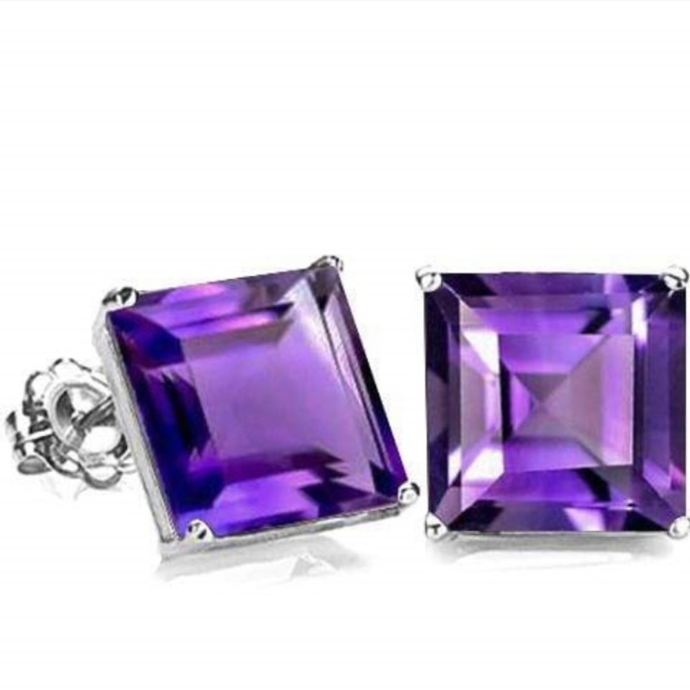 Enormous 4.95 Ct Purple Amethyst earrings